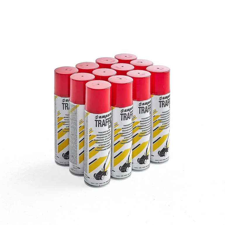 Markeringsspray, 500 ml, 12-pack, röd