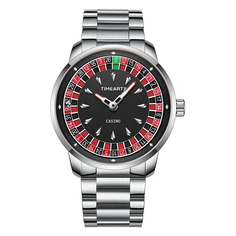 AliExpress - Montre tendance pour homme TIMEARTX, style poker européen, acier inoxydable, quartz, montre de luxe, montre à quartz pour homme, cadeaux 