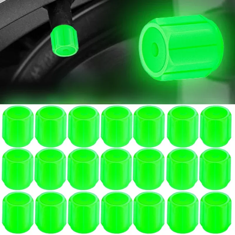 AliExpress - 10/50 stücke Leucht Ventil Kappe Auto Fluoreszierende Reifen Ventile Kappe Glow In The Dark Auto Motorrad Fahrrad Rad Stecker reifen Hub 