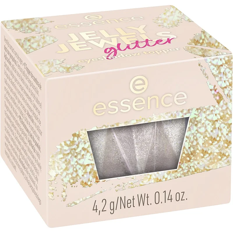 Essence Jelly Jewels Glitter Eyeshadow Topper 01 Golden Glam, Makeup, Øjne, Øjenskygge