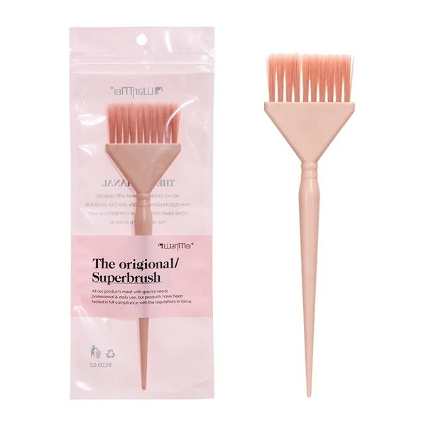 Highlighting Hale Kam Børste - Salon Professionelt Hårfarveværktøj, Kompatibel med forskellige hårfarver Pink