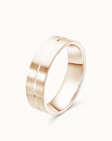 Wedding Ring James for Men 18K Rose Gold - Wedding Rings from Vanbruun