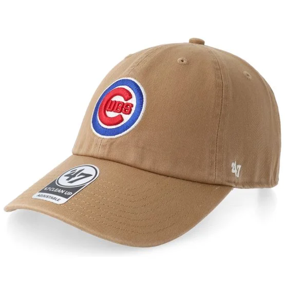 47 Brand - MLB Marrone unconstructed Cappellino - Chicago Cubs MLB Clean Up Camel Dad Cap @ Hatstore