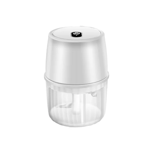 Electric Wireless Garlic Masher Durable Household Food Processor for Ginger Meat Spices White