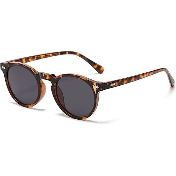 Retro Round Polarized Sunglasses Men Women, Vintage Polarized Sunglasses Classic Trendy Shades Unisex UV-Sk_OF
