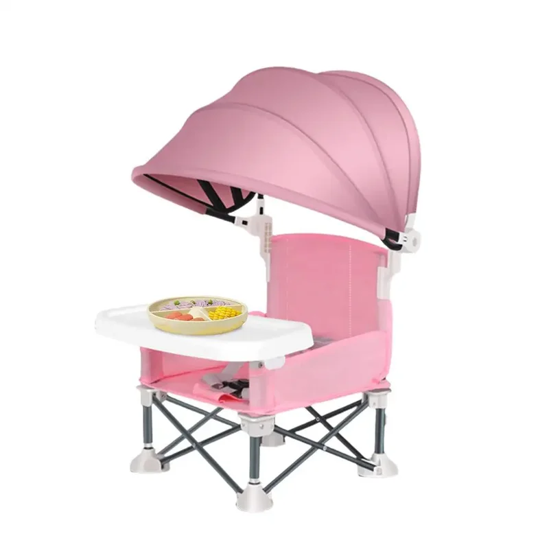 AliExpress - Chaise haute portable avec auvent et tente pour bébé, siège pliant pour pique-nique et camping, chaise de repas pour bébé, équipement de 