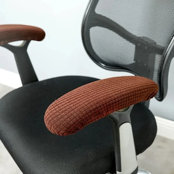 Kontor Computer Stol Arm Armlæn Slipcovers Betræk Hynder Fleksibel Kaffe one size Kaffe one size