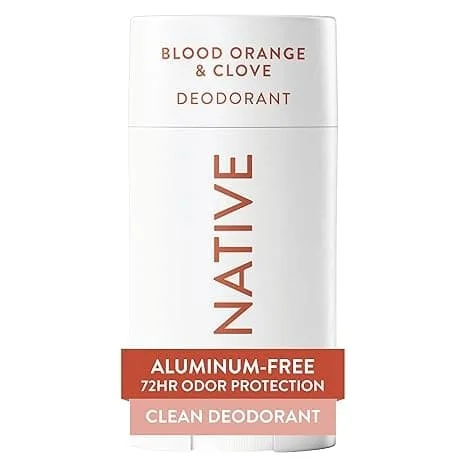 Naturlig Deodorant, 72-timers Lugtkontrol, Aluminiumfri Deodorant til Kvinder og Mænd med Naturlige Ekstrakter, Blodappelsin og Nellike, 2,7 oz
