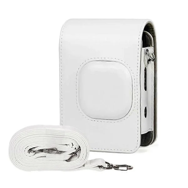 Camera Bag for Mini LiPlay PU Leather Protection with Shoulder Strap Pearl