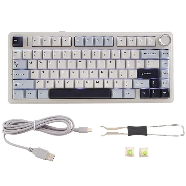 AULA F75 80 Mekaniskt tangentbord Hot-Swap Trådlöst tangentbord Bluetooth Trådlöst PBT Gaming Tangentbord-WELLNGS‘-PO-