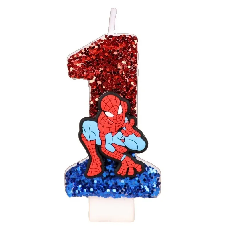 AliExpress - 0-9 Superheld SpiderMan Fun Figure Kaarsen Leuk Cartoon Patroon Feest voor Verjaardag Kaars Taart Decoratie Kinderfeestcadeaus