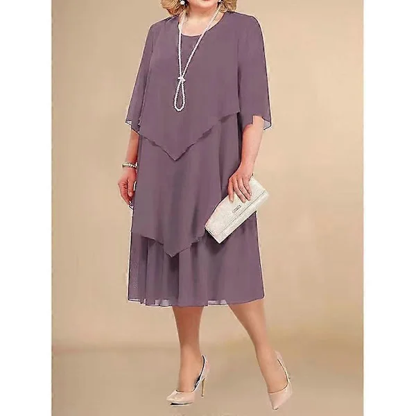 Damklänningar Chiffong Plus Size Klänningar Mamma Strand Bröllopsklänningar Mors Dag Presentklänningar