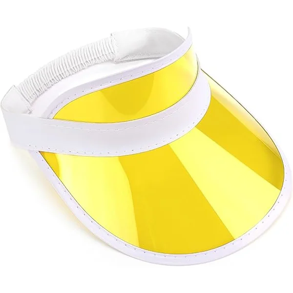 Unisex 80'er Stil Retro Neon Solskærm Hat Pandebånd Kasket Golf Tennis Stag Poker Fest
