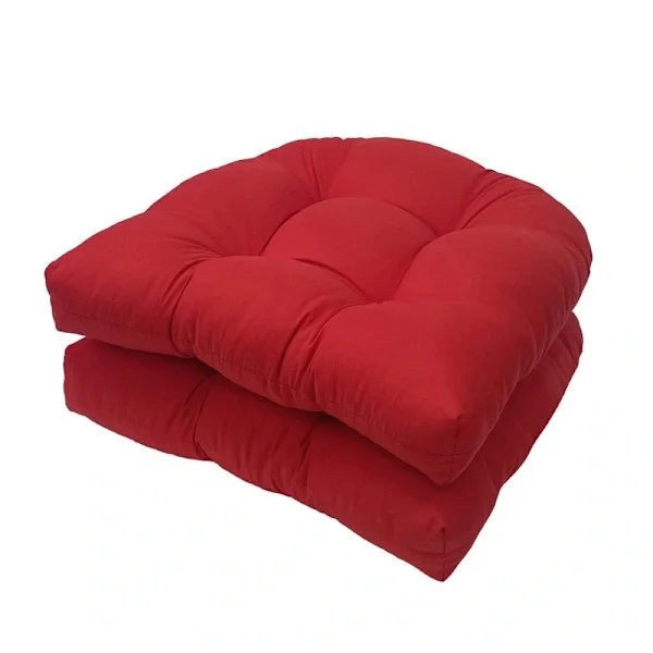 Farmhouse Chair Cushions, Outdoor Garden Sofas, Rattan Chairs, Moisture-proof and Waterproof Seat Cushions, Cushions and Home Tatami Mats Red 45*45CM
