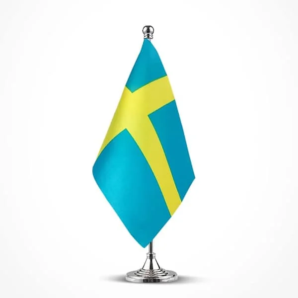 Sverige Flagga Svenska Flaggor, Liten Mini Svensk Skrivbordsflagga, Används för Bord Kontor Klassrum Hem Patriotiska Evenemang Dekorationer Sverige