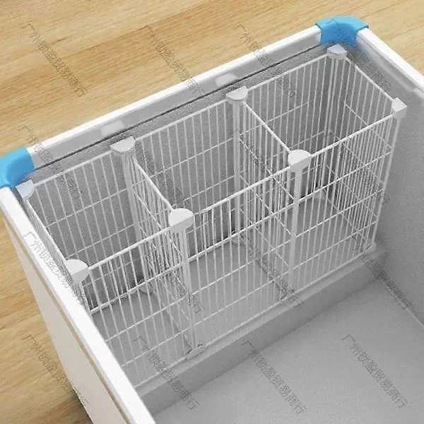 Upright Freezer Compartment Organizer: Deep Freezer Basket for Freezer Wire Shelf with Ventilation for Food and Meat