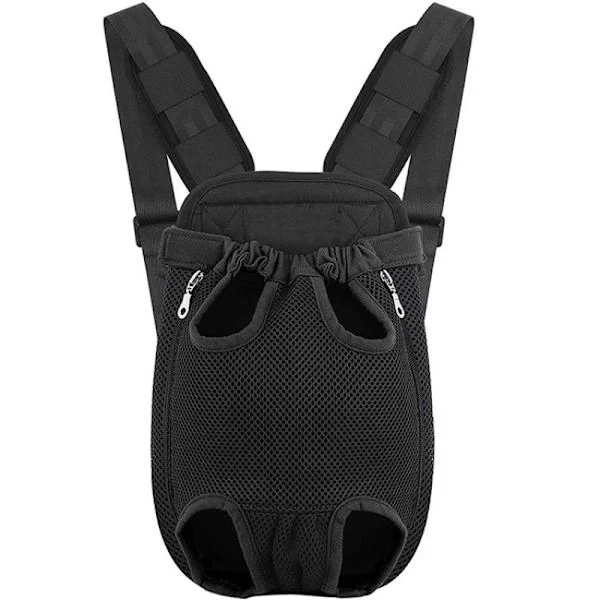 Pet Backpack, Adjustable Cat and Dog Backpack, Legs Out, Easy to Adapt for Travel, Hiking, and Camping
