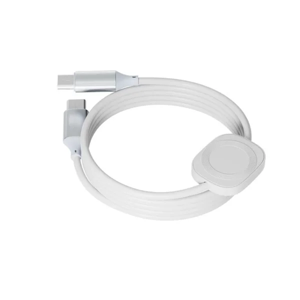 2-in-1 100W magneettinen langaton latauskaapeli – nopea USB-C PD -laturi ja magneettinen kellolatausalusta yhteensopiva Apple Watchin kanssa, C-to-C-k