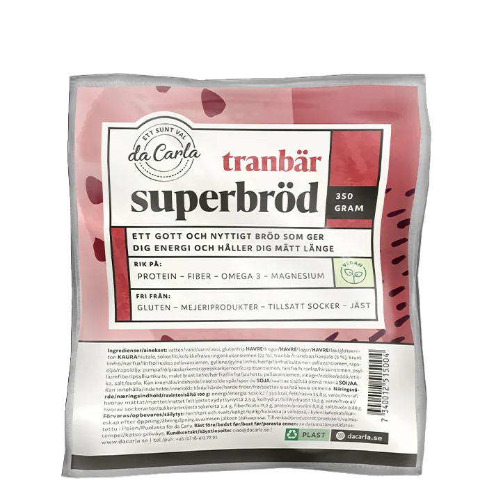 Da Carla Superbrød Tranebær, 350 g