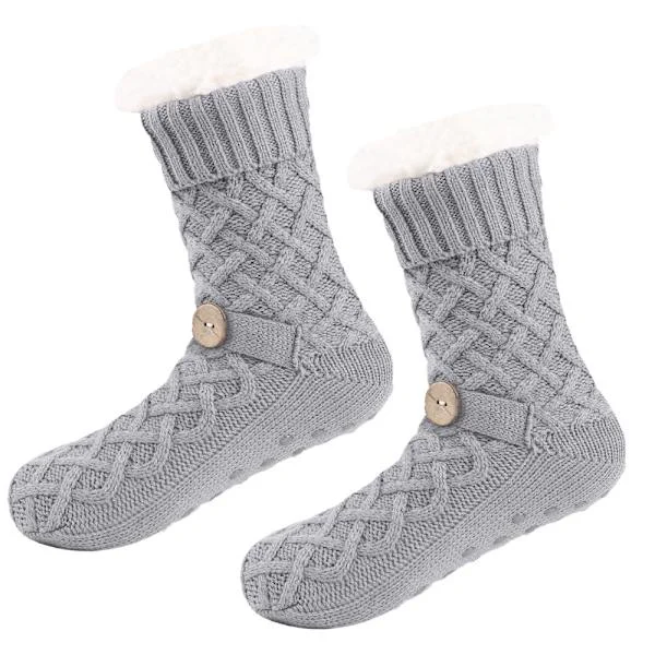 Lange sokker, varme sokker, dame vinterstrikkede sokker, sengsokker, lange matte sokker. Gjennomsnittlig størrelse: 35-42