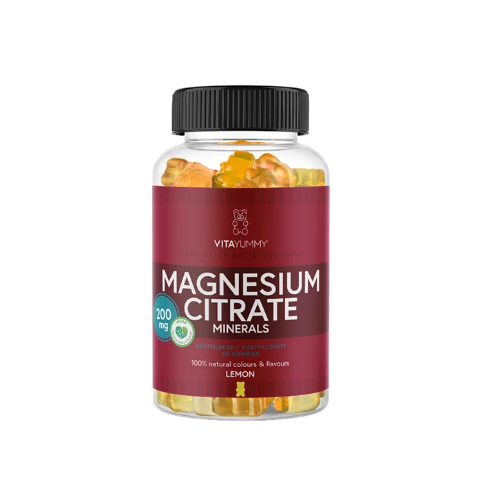VITAYUMMY Magnesium Citrate Citron 60 Gummies - Bodyman.dk