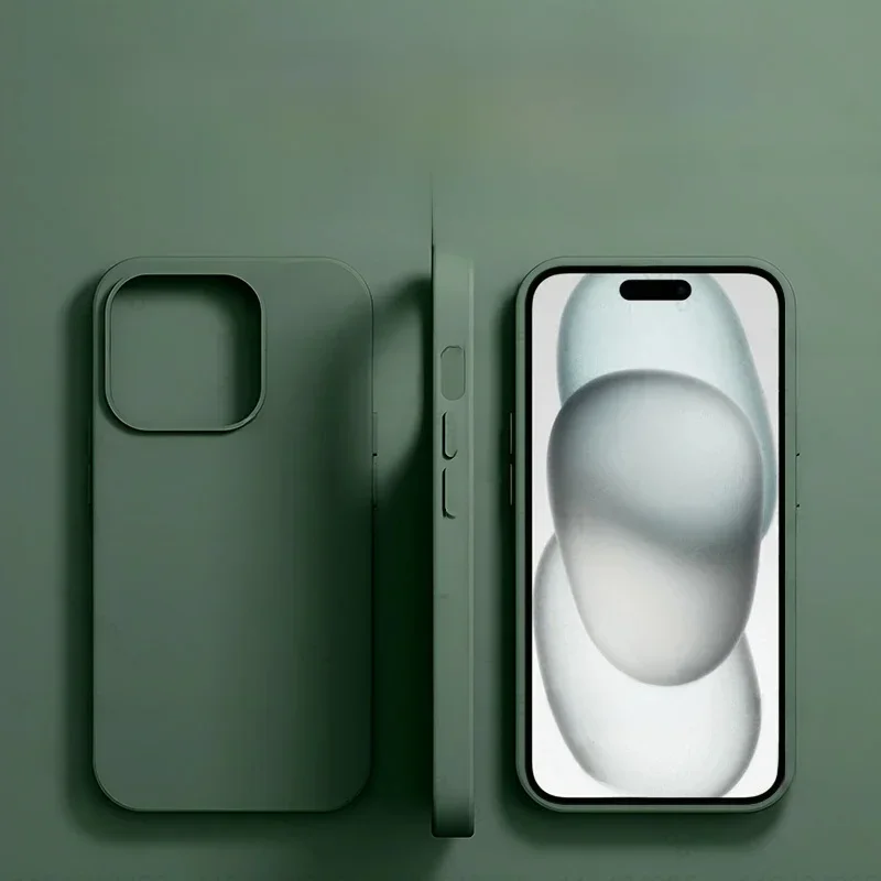 AliExpress - Luxuriöse Flüssigsilikon-Handyhülle für APPLE iPhone 11, 13, 12, 14, 15, 16 Pro Max Hüllen für iPhone 15 Plus, stoßfeste Schutzabdeckung
