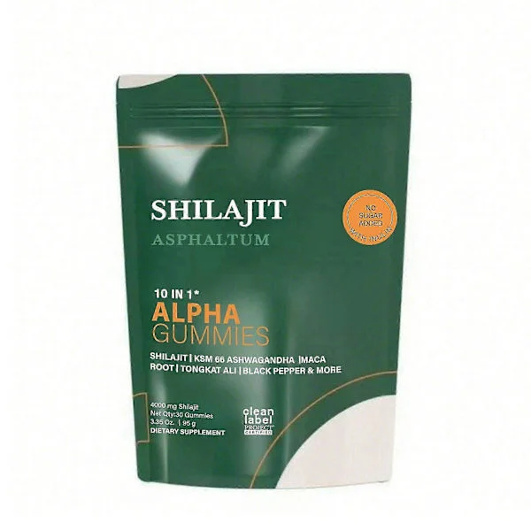 Shilajit Sea Moss 10 i 1 Alpha 30 antal näringsgeler och tuggtabletter