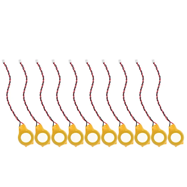 【NX】10 STK/PARTI CR2032 2032 batteri med kabel 2-pinners laptop hovedkort BIOS CMOS batteri med kabel Demonter batteri 230mAh