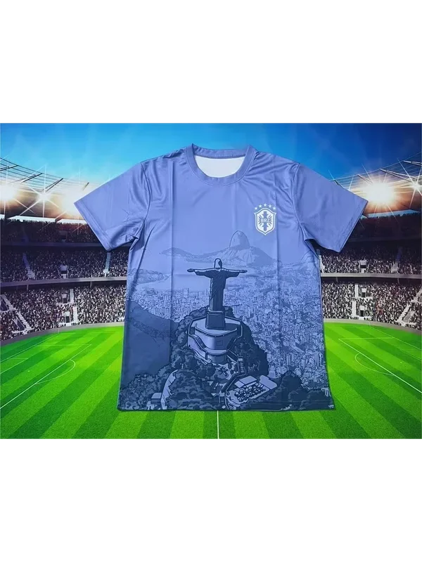 AliExpress - Le T-shirt brésilien imprimé en 3D pour hommes le plus vendu, T-shirt de football décontracté Concept, T-shirt respirant à col rond à 