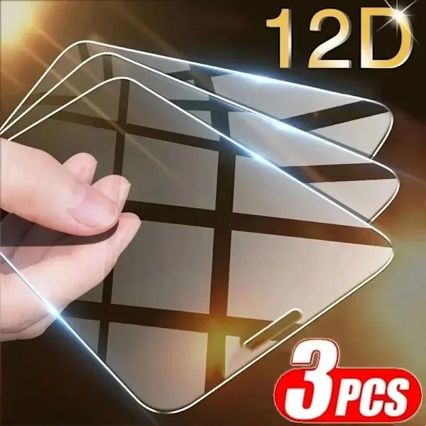 3 stk herdet glass kompatibel iPhone 14 13 12 11 15 Pro Max Mini skjermbeskytter iPhone XR X XS MAX 7 8 Plus 16 beskyttelsesglass for iPhone 15P