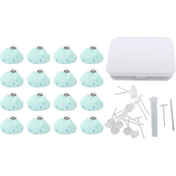 Duvet Cover Pin to Prevent Duvet Clips from Shifting, Removable Cloud-Shaped Duvet Buttons for Tidy Bedding, (Green)