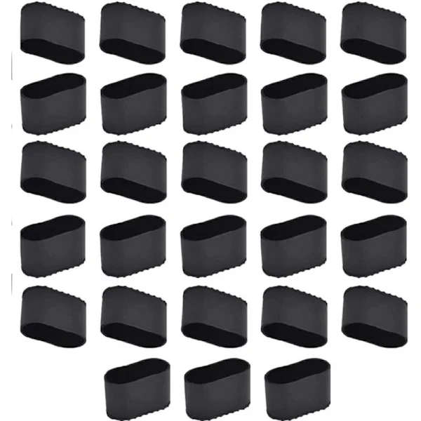 Chair Leg Protectors 28 Pieces Rectangular Chair Feet Oval Chair Leg Protectors Furniture Protectors Chair Legs Table Legs Silicone Rubber Chair 