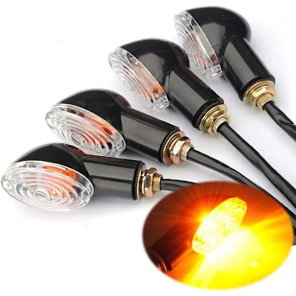 4st MC-Blinkers Mini Blinkers 12v Vattentäta Universal för Motorcykel Scooter Quad Cruiser Off Road