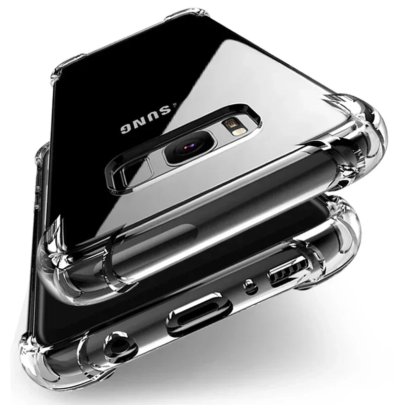 AliExpress - Coque en silicone de luxe pour Samsung Galaxy S25 S24 S20 FE S10 S9 S8 Plus S10E Note 8 9 10 Lite, étui souple Transparent antichoc