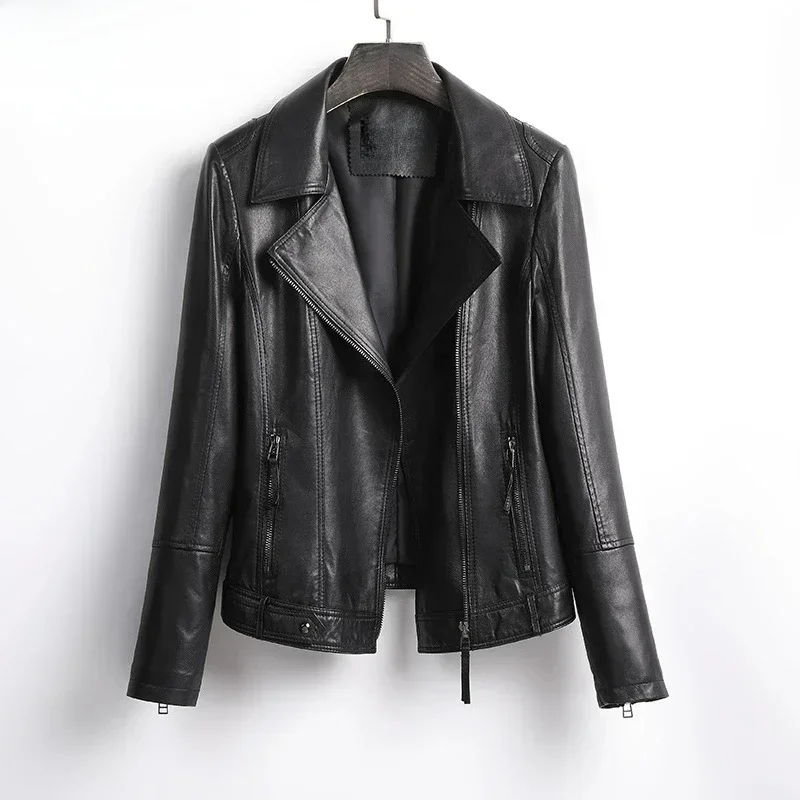 AliExpress - Damen jacke Frühling 2022 100% Schaffell jacke Frau echtes Leder Damen mantel schwarze Motorrad jacken chaquetas xhl368
