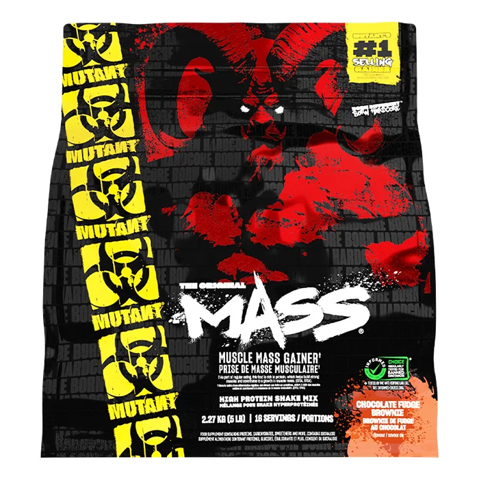 Weight gainer Mutant Mass Gainer 2,2 kg, Chocolate Fudge Brownie - Bodyman.dk