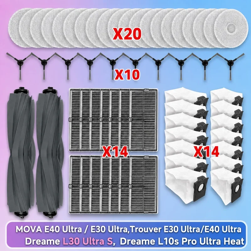 AliExpress - Compatible avec Mova E40 Ultra/Mova E30 Ultra, Trouver E30 Ultra/E40 Ultra, Dreame L30 Ultra S / L10s Pro Ultra Heat Pièces Rouleau 