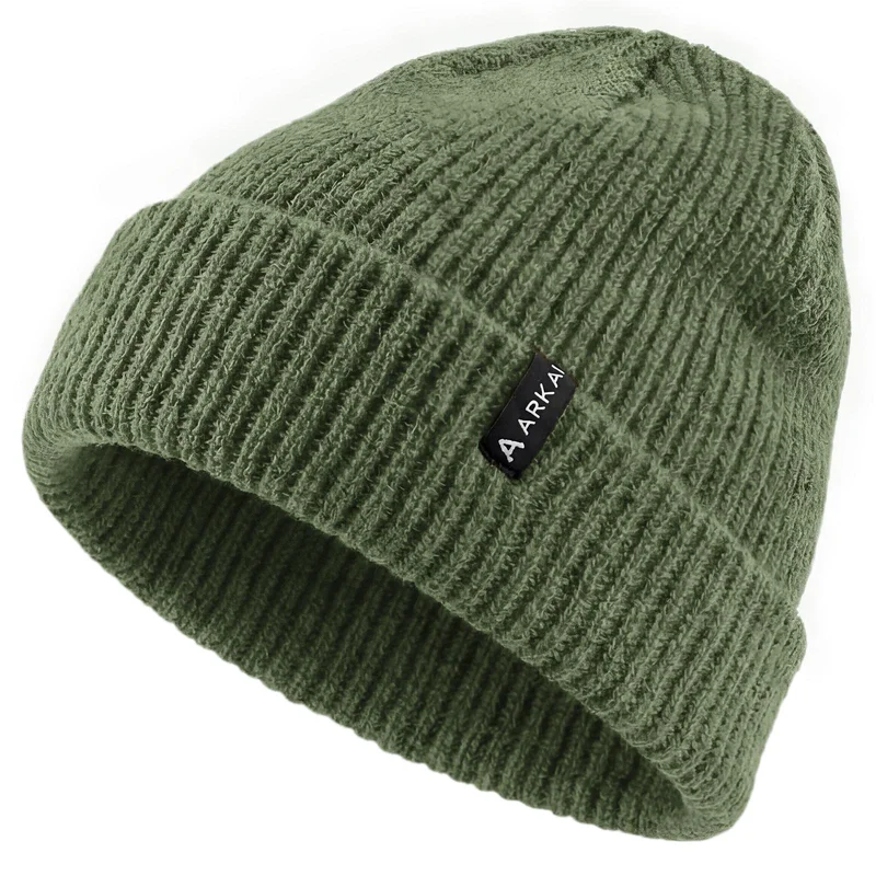 Nordic | Gorro tipo Pescador Canelado Verde-floresta para homens - Gorros