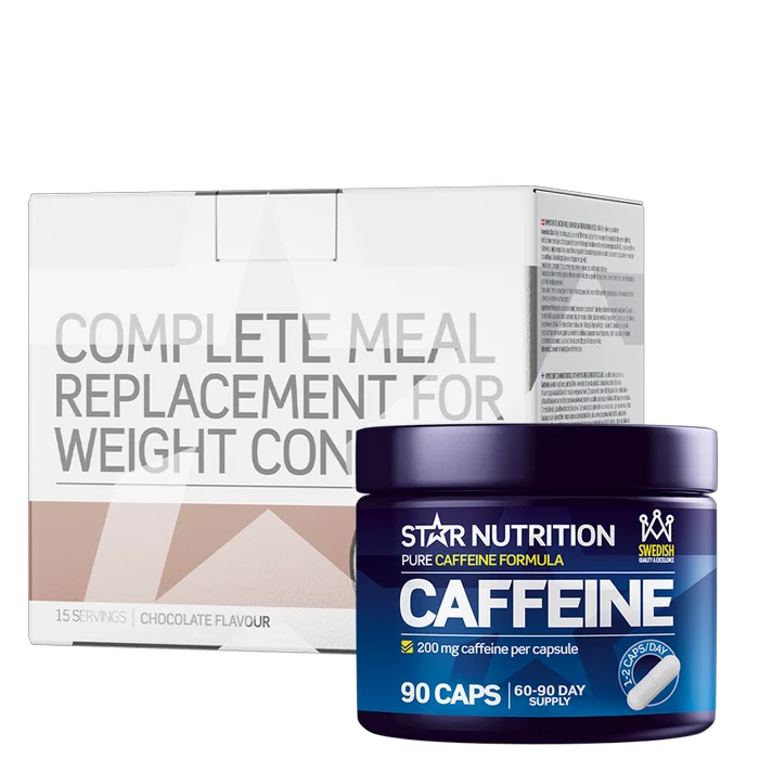 Complete Meal ateriankorvike painonhallintaan + kofeiinitabletit 200 mg 90 kapselia