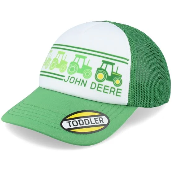 John Deere - Kids Toddler Tractor Patch Green/White Trucker Trucker Green Cap - @ Hatstore