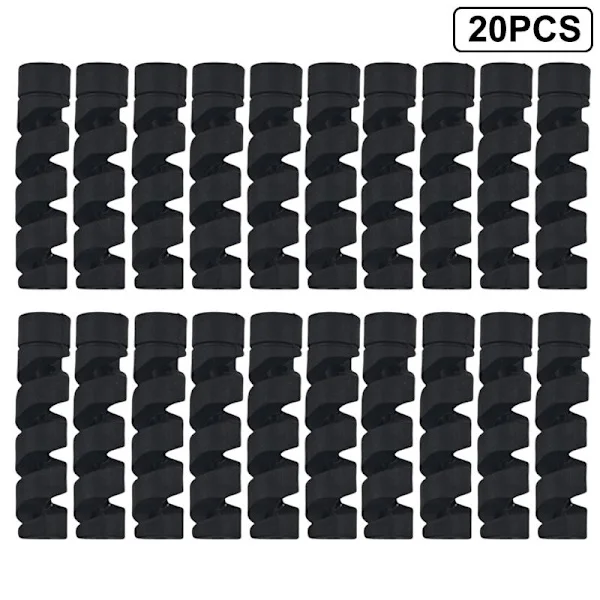 20 STK Silikone Spiral Kabelopruller Kabelbeskytter Cover USB Ledning P