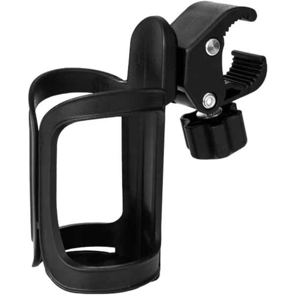 Bike Bottle Holder, Black Bicycle Holder 360 Degree Rotation Bike Water Bottle Holder; Fits Bicycles, Mountain Bikes, Strollers and Wheelchairs