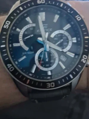 Casio Edifice svart kronografklocka