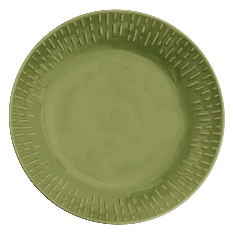 Aida Confetti pastatallerken 23 cm, olive