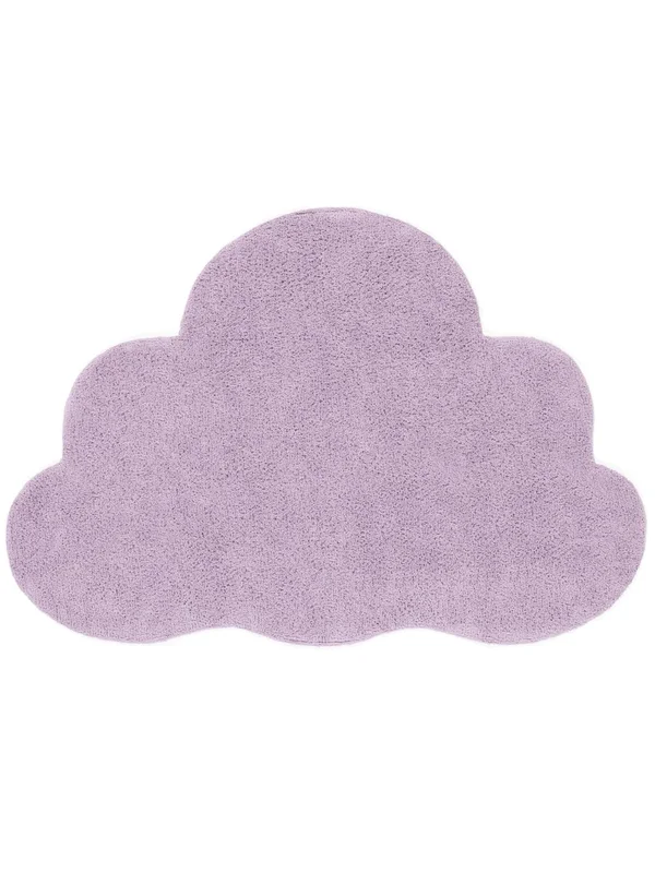 Washable Kids Rug Small Happy Cloud - Purple 100X150 Cotton
