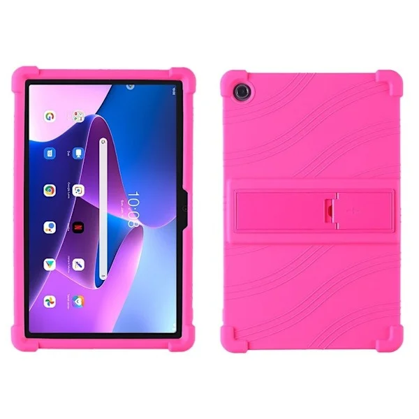 Lenovo Tab M10 Plus (3rd Gen) skal med ett stativ - Rosa