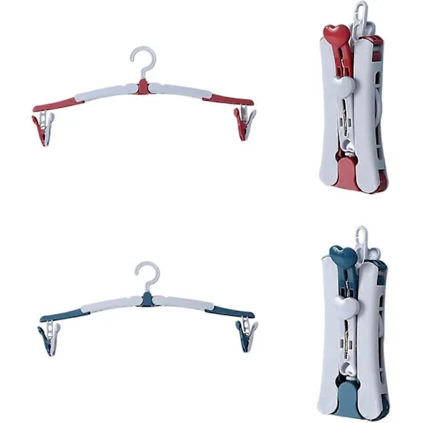 4-pack hopfällbara galgar bärbara plastgalgar hopfällbar galge 360° roterbar halkfri hopfällbar