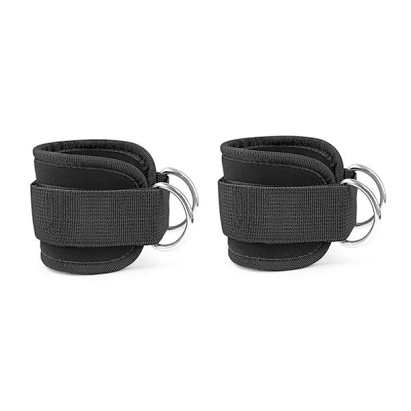 Ankle Straps for Cable Machines, 2-pack Black[GPA]