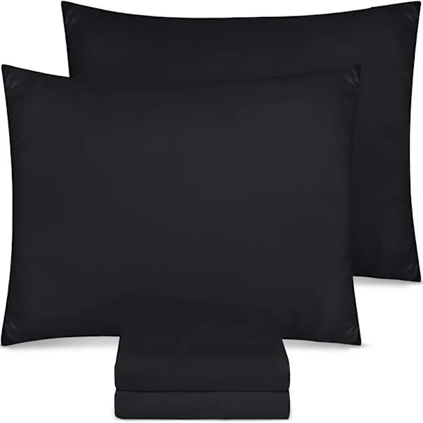 Örngott 4-pack - Standardstorlek 50x75 cm - 100% borstade mikrofiber örngott med kuvertstängning - Skrynkel-, bleknings- och fläckbeständiga örngott