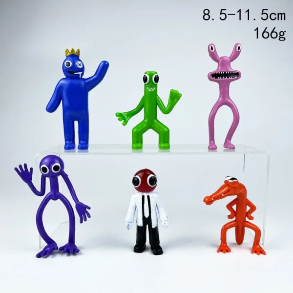 6 stk Roblox Rainbow Friends Figurer Legetøj Kage Ornament Julegave - Perfekt